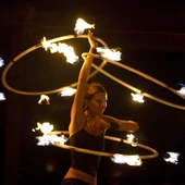 Hula Hoop cu foc